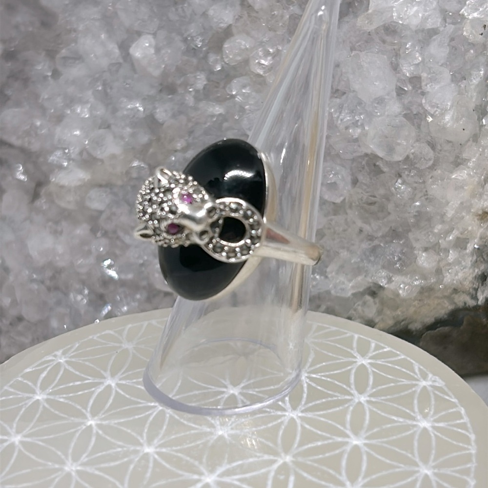 Vintage Statement Puma head ring 925